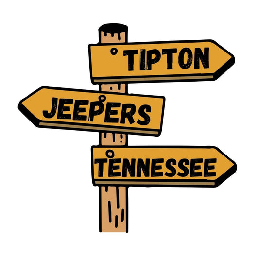 Three way direction sign